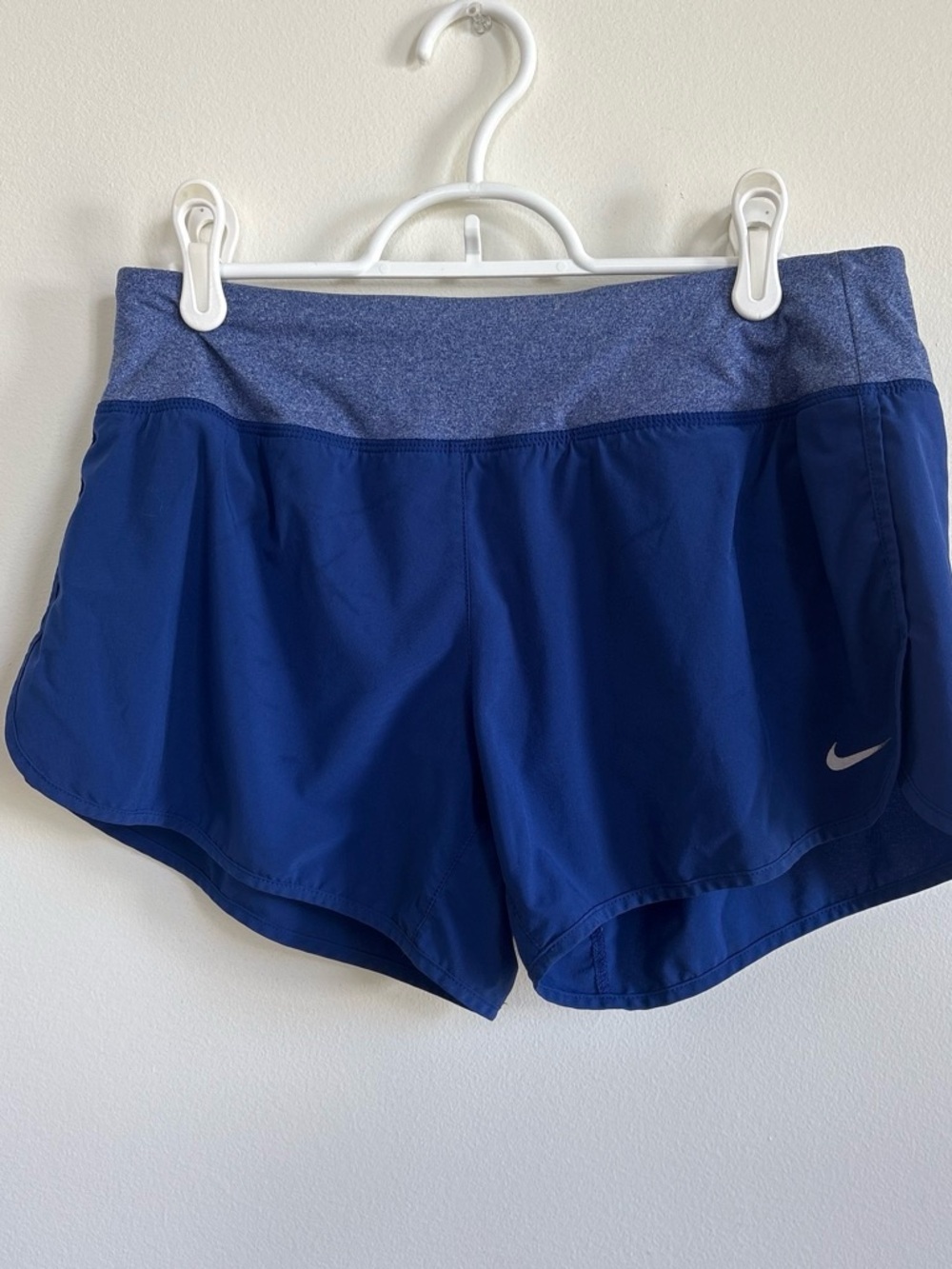 Nike Women's Royal Blue Running Shorts with Heathered Waistband